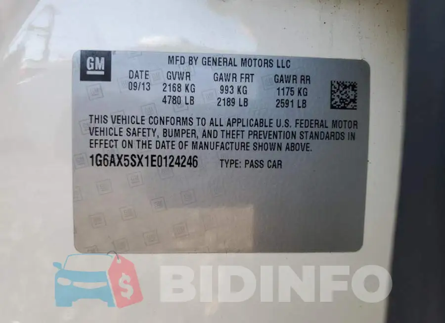 1G6AX5SX1E0124246 Photo# 10