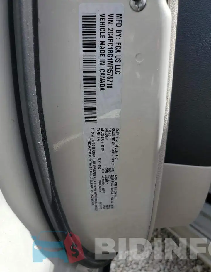 2C4RC1BG1MR576710 Photo# 10