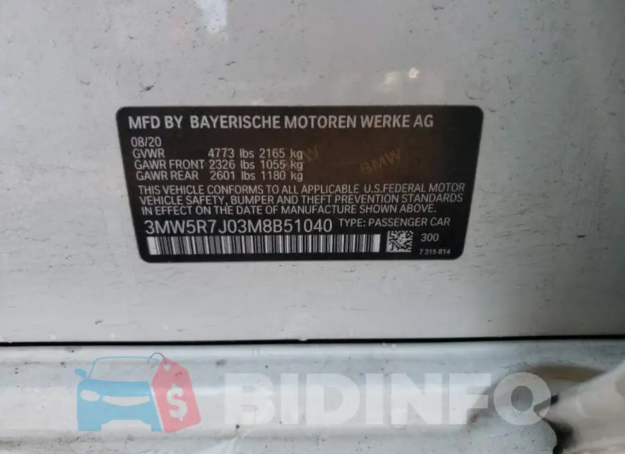 3MW5R7J03M8B51040 Photo# 10