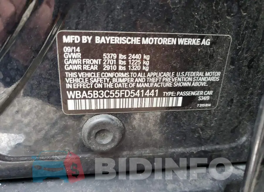 WBA5B3C55FD541441 Photo# 12
