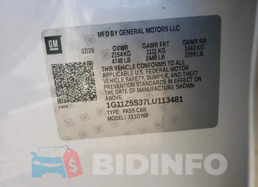 1G11Z5S37LU113481 Photo# 10