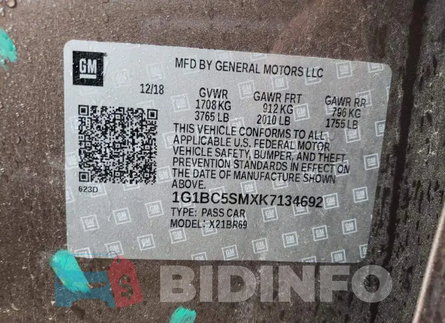 1G1BC5SMXK7134692 Photo# 10
