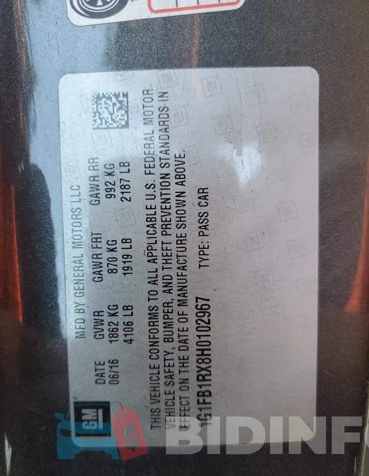 1G1FB1RX8H0102967 Photo# 12