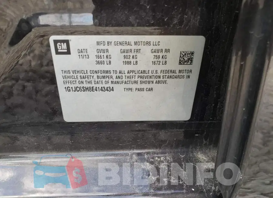 1G1JC6SH8E4143434 Photo# 12
