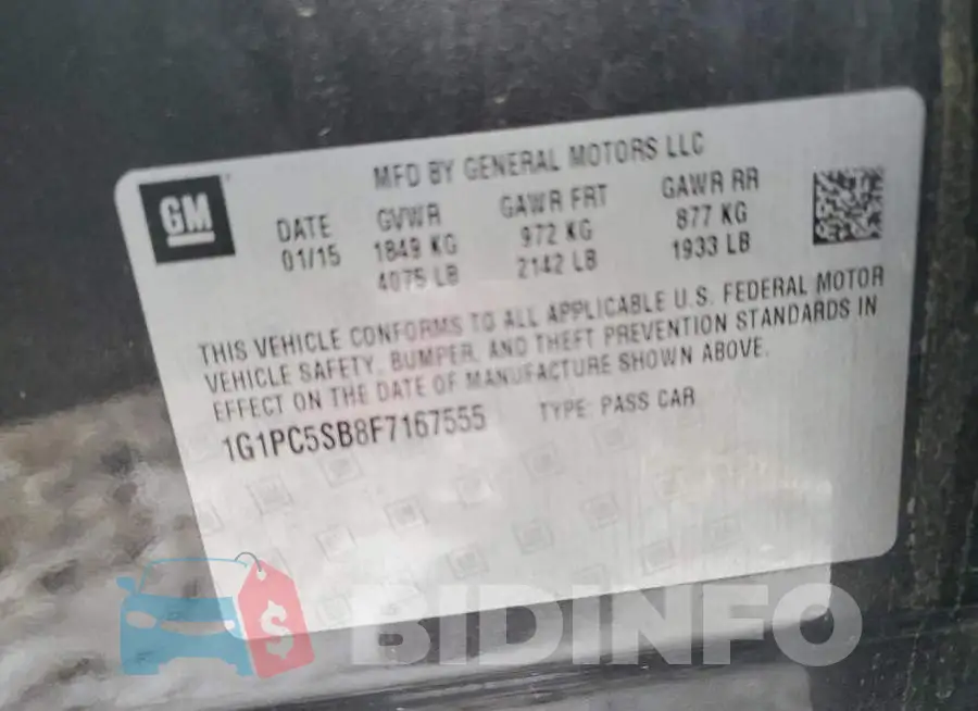 1G1PC5SB8F7167555 Photo# 12