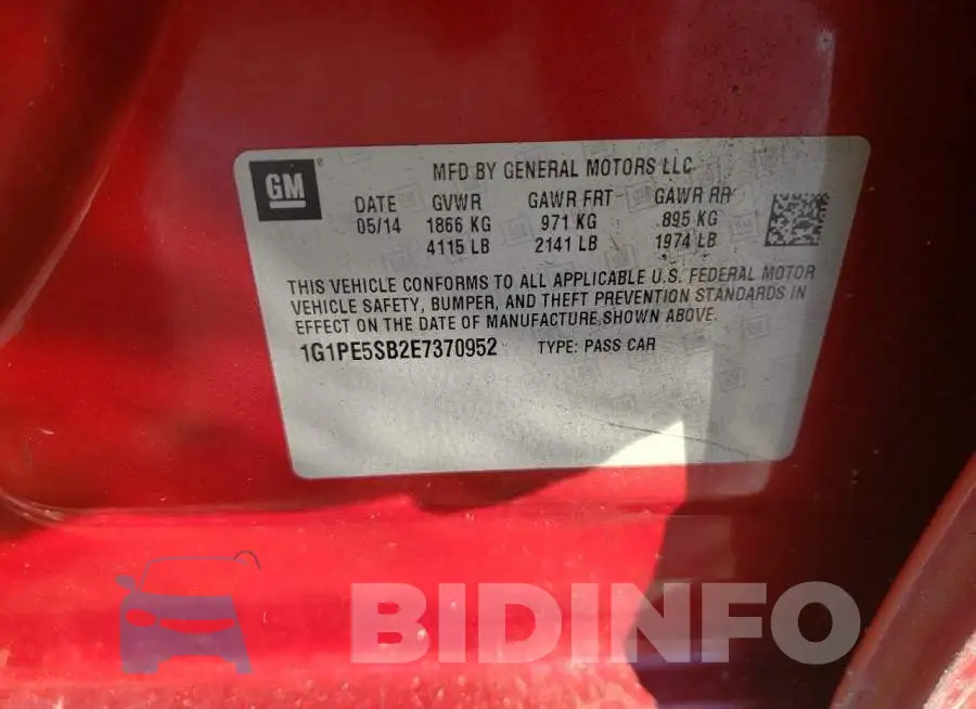 1G1PE5SB2E7370952 Photo# 12