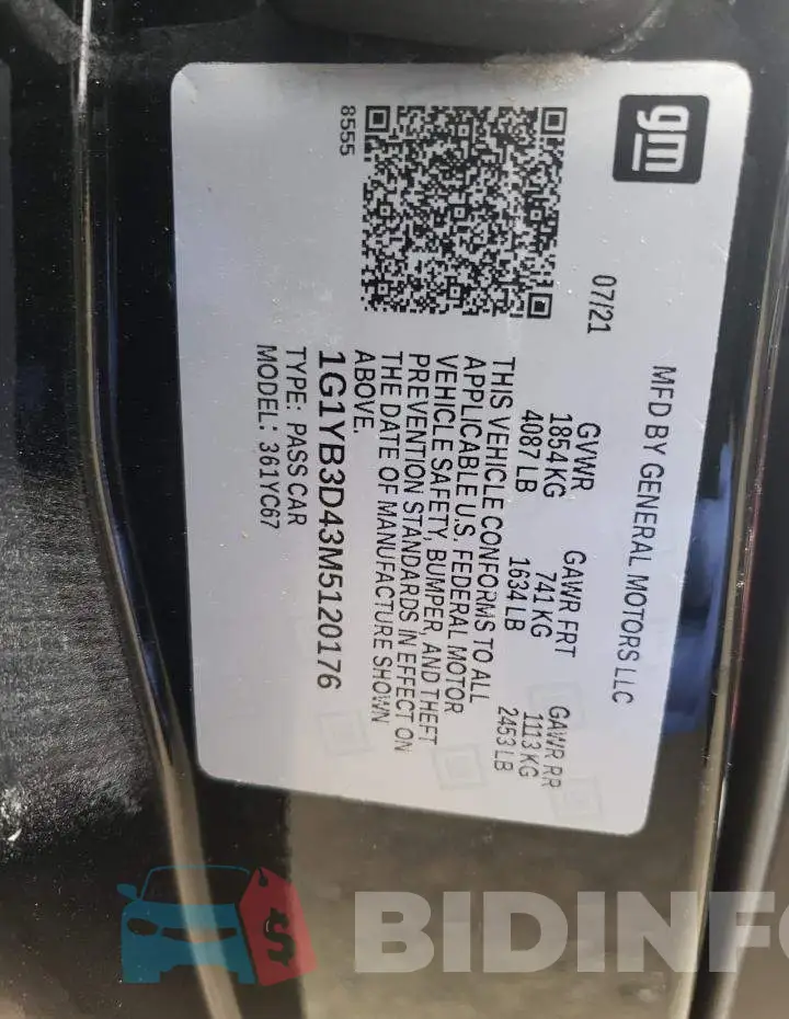 1G1YB3D43M5120176 Photo# 12