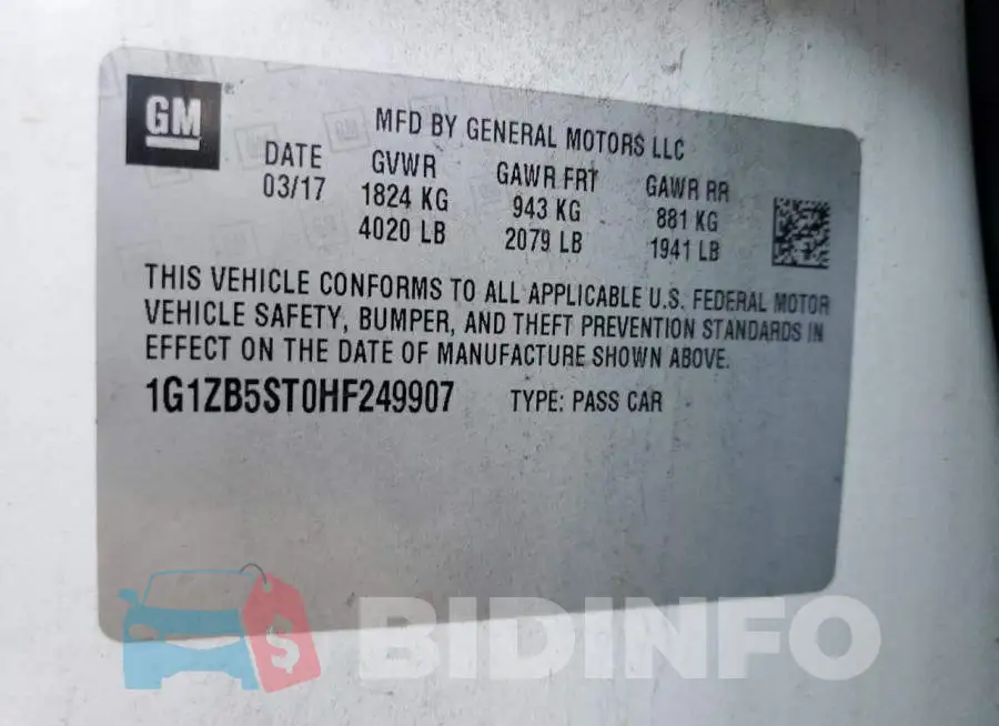 1G1ZB5ST0HF249907 Photo# 12