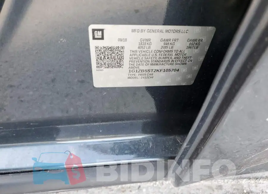 1G1ZB5ST2KF105704 Photo# 12