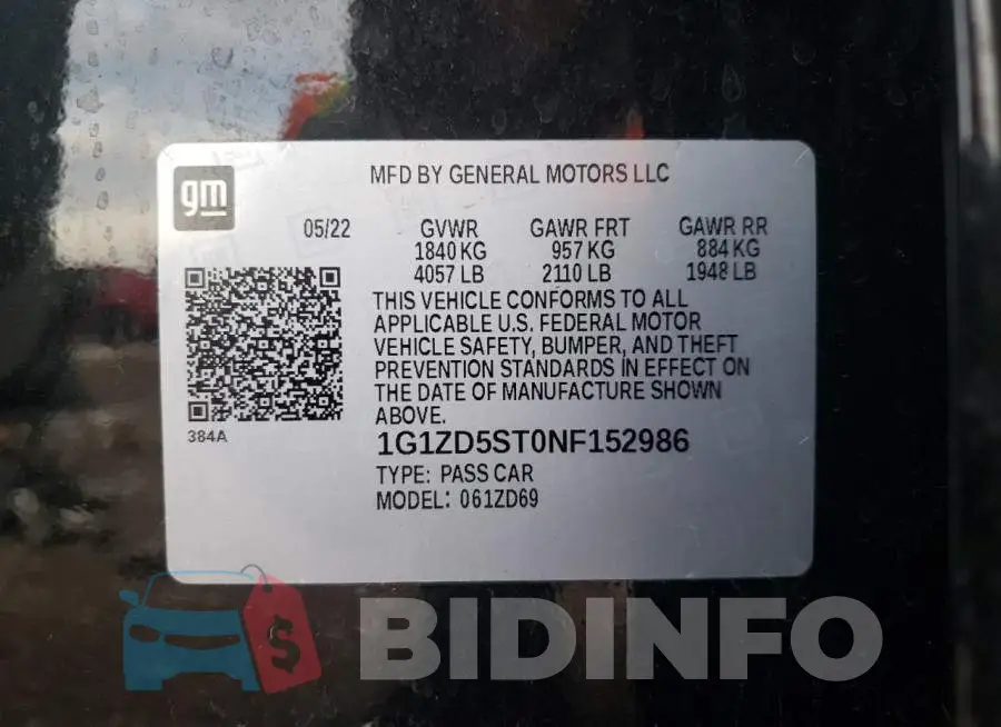 1G1ZD5ST0NF152986 Photo# 12