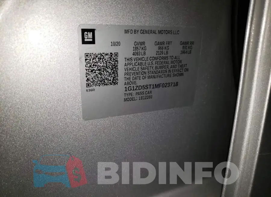 1G1ZD5ST1MF023718 Photo# 10