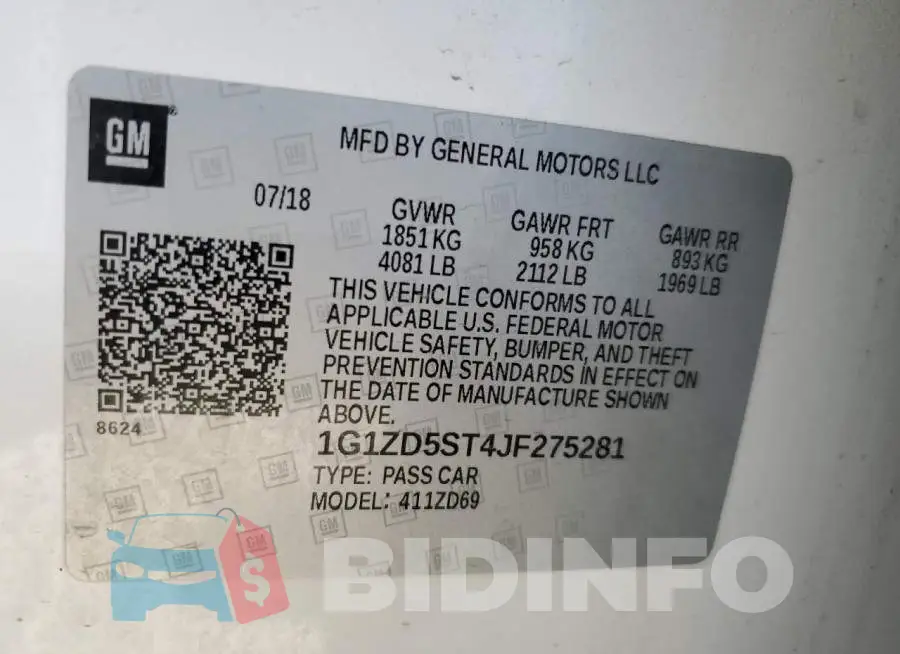1G1ZD5ST4JF275281 Photo# 10
