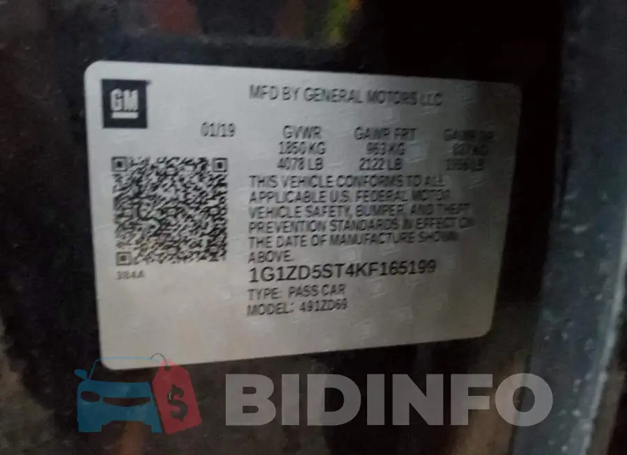 1G1ZD5ST4KF165199 Photo# 12