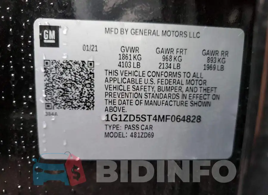 1G1ZD5ST4MF064828 Photo# 12