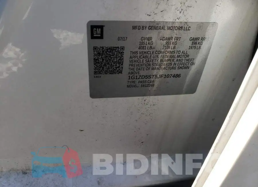 1G1ZD5ST5JF107486 Photo# 10
