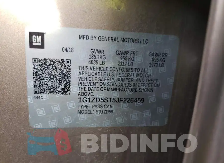 1G1ZD5ST5JF226459 Photo# 10