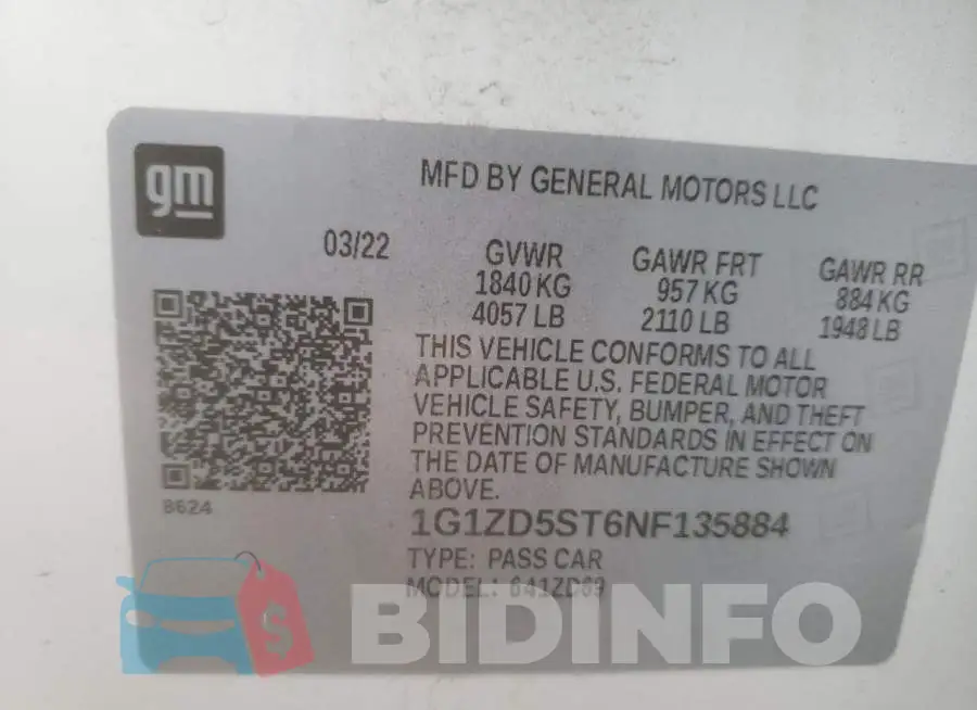 1G1ZD5ST6NF135884 Photo# 13