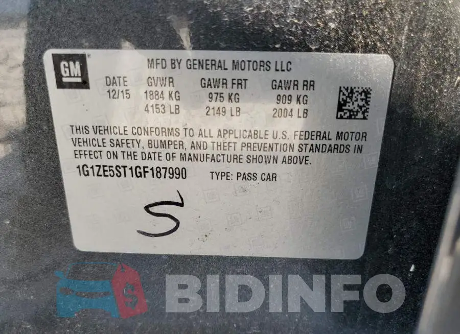 1G1ZE5ST1GF187990 Photo# 10