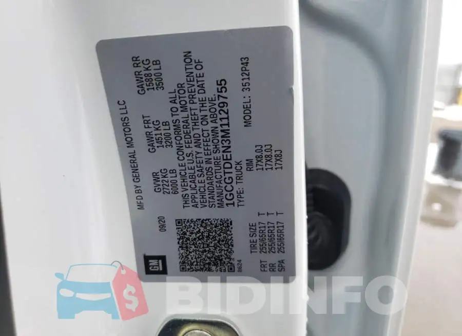 1GCGTDEN3M1129755 Photo# 12