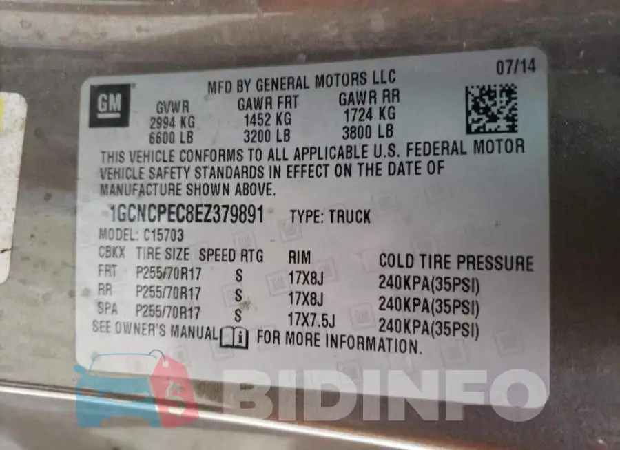 1GCNCPEC8EZ379891 Photo# 12