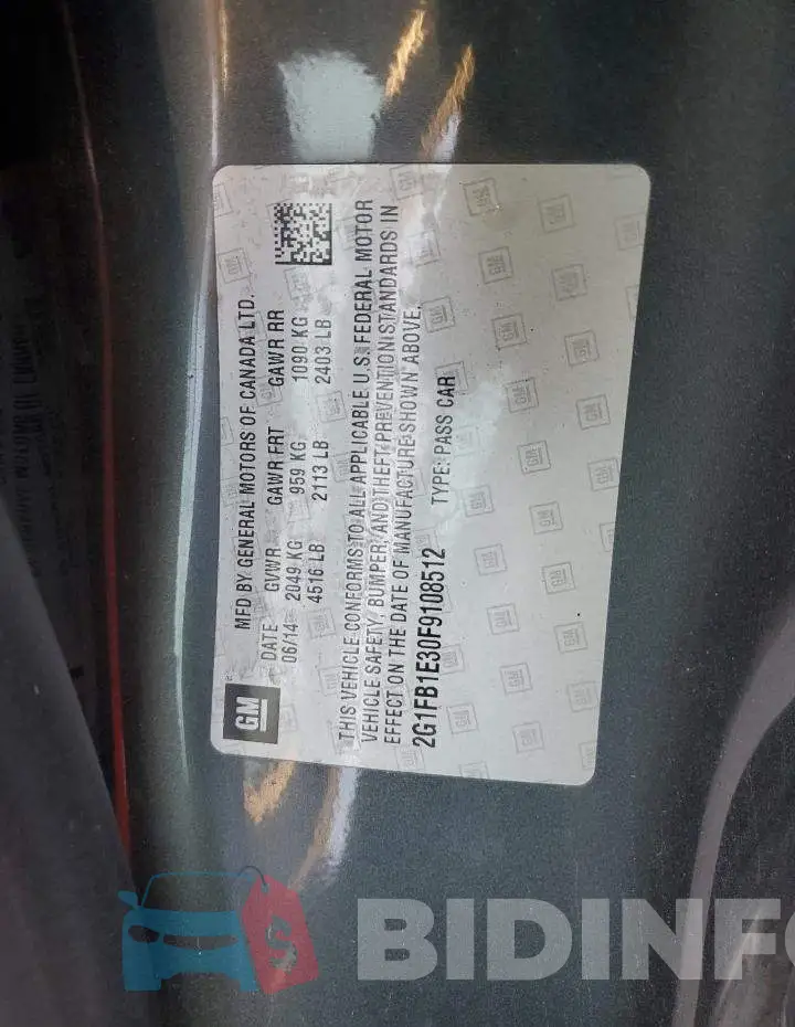 2G1FB1E30F9108512 Photo# 12