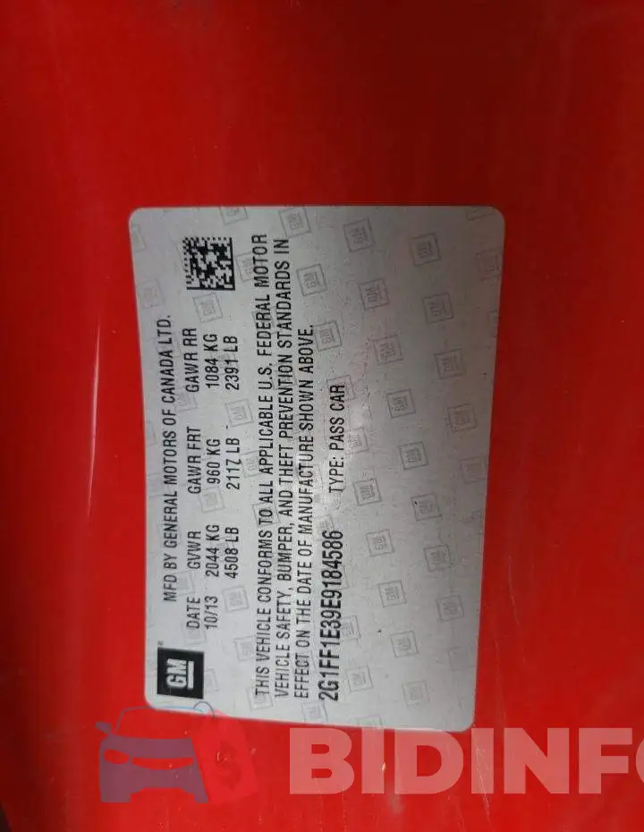 2G1FF1E39E9184586 Photo# 13