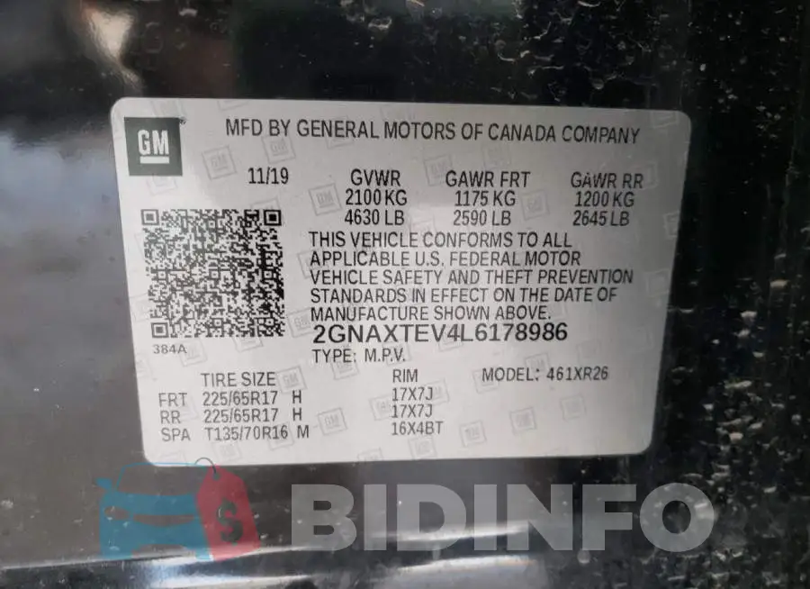 2GNAXTEV4L6178986 Photo# 12