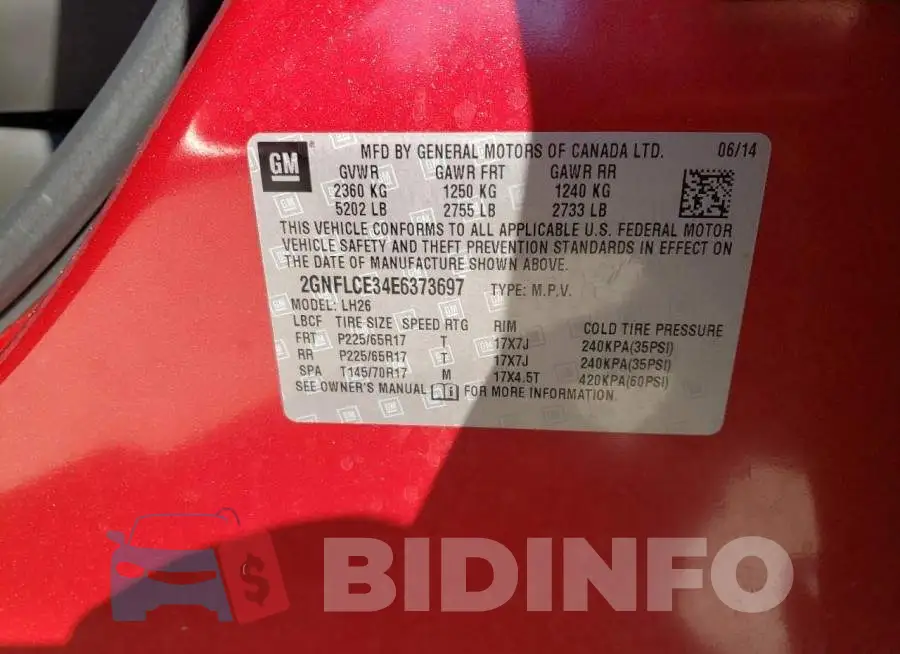 2GNFLCE34E6373697 Photo# 10