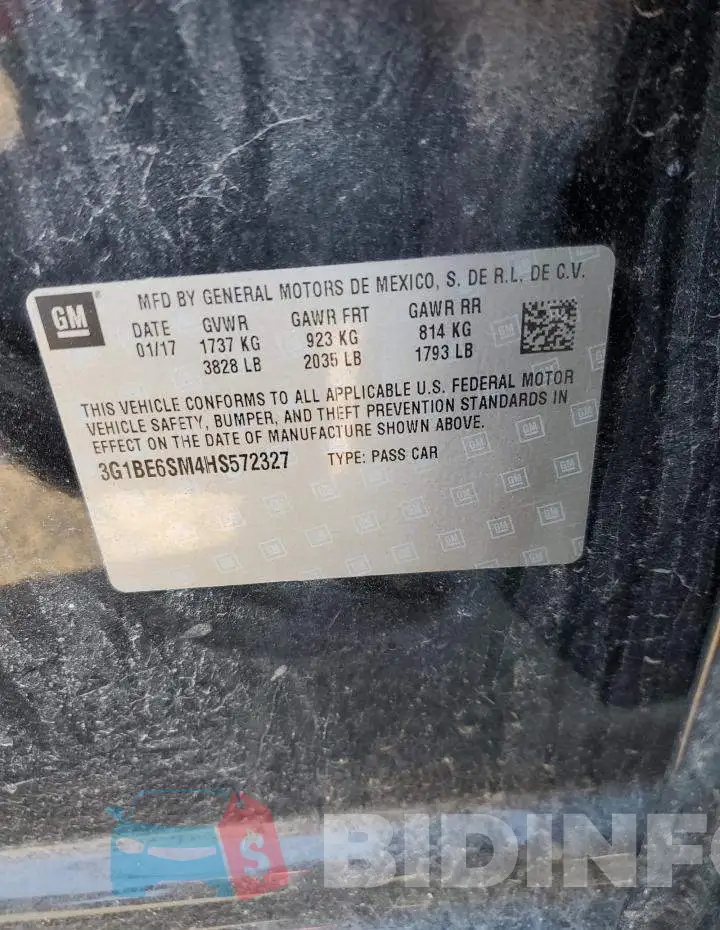 3G1BE6SM4HS572327 Photo# 12