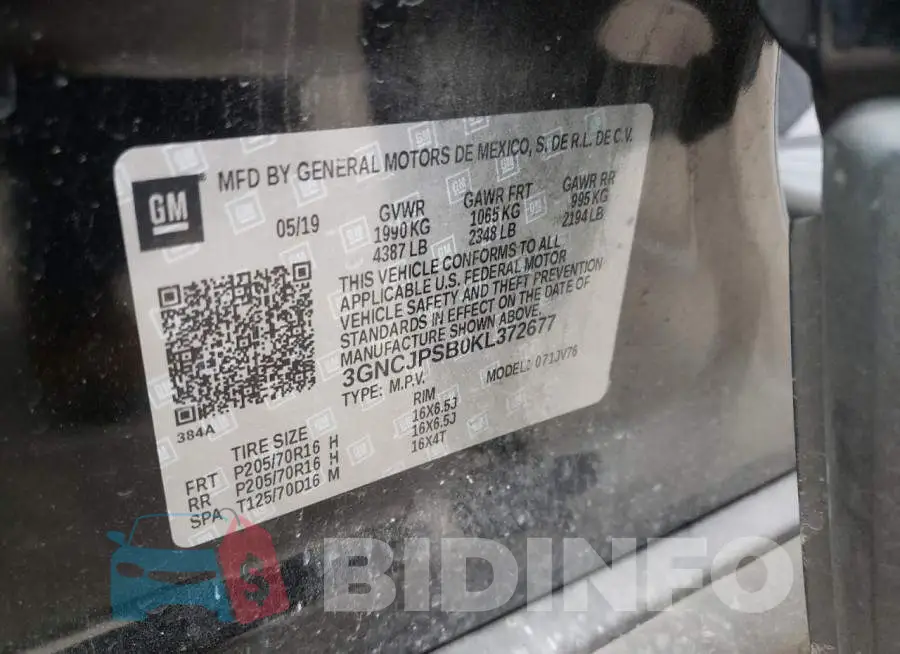 3GNCJPSB0KL372677 Photo# 12