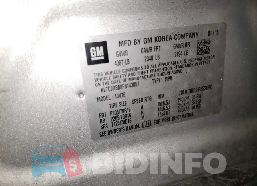 KL7CJRSB8FB143057 Photo# 13