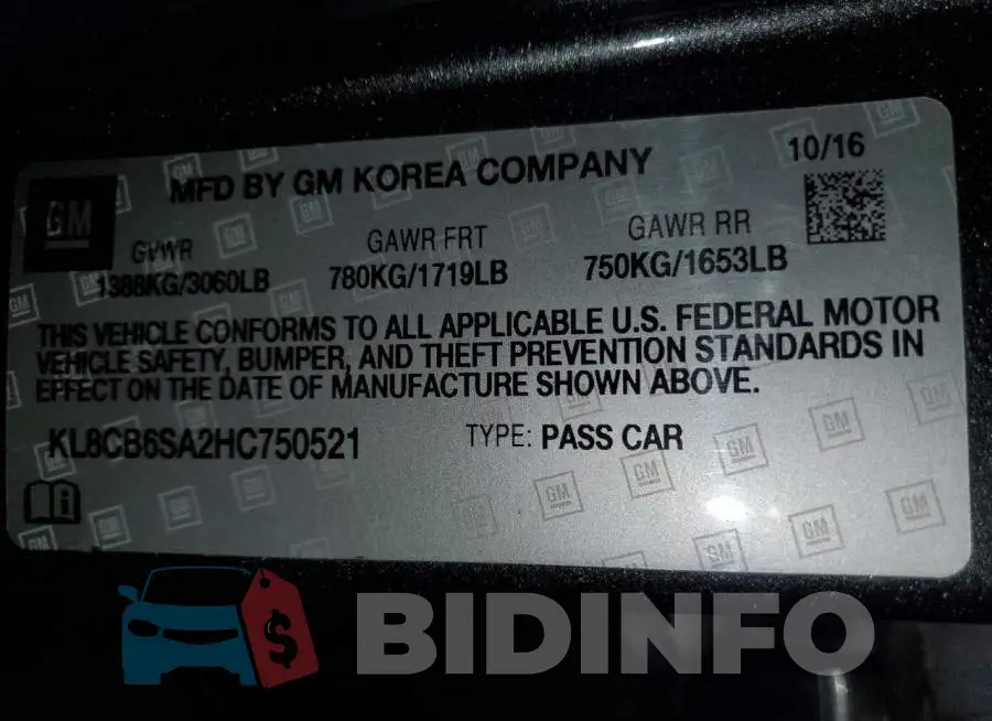 KL8CB6SA2HC750521 Photo# 13