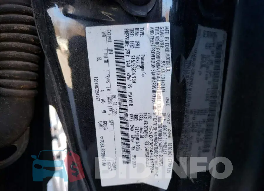 1FADP3F24EL117924 Photo# 12