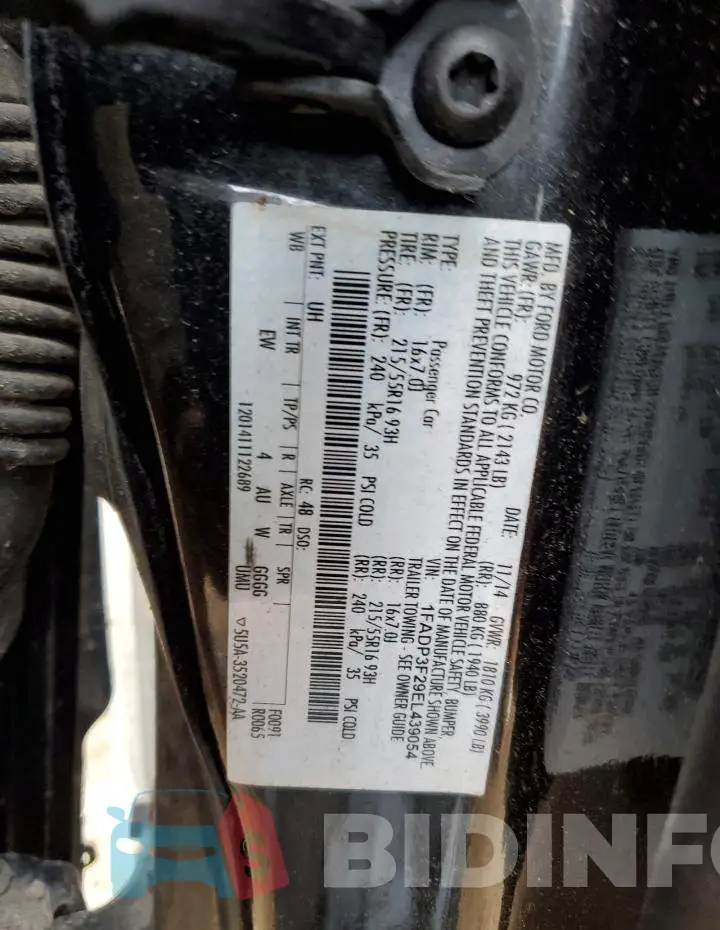 1FADP3F29EL439054 Photo# 12
