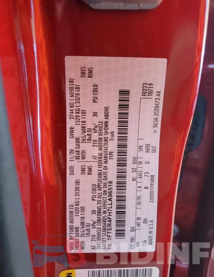 1FTER4FH7LLA96518 Photo# 13