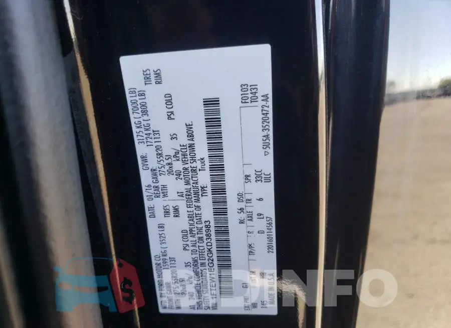 1FTEW1EG2GKD38983 Photo# 10