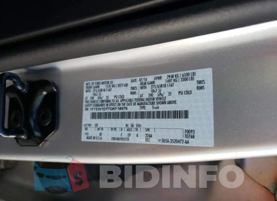 1FTEW1EP7GKF18976 Photo# 10