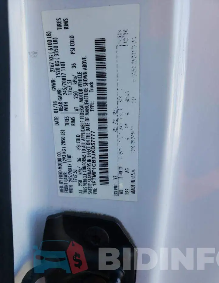 1FTMF1CB3JKD57777 Photo# 12
