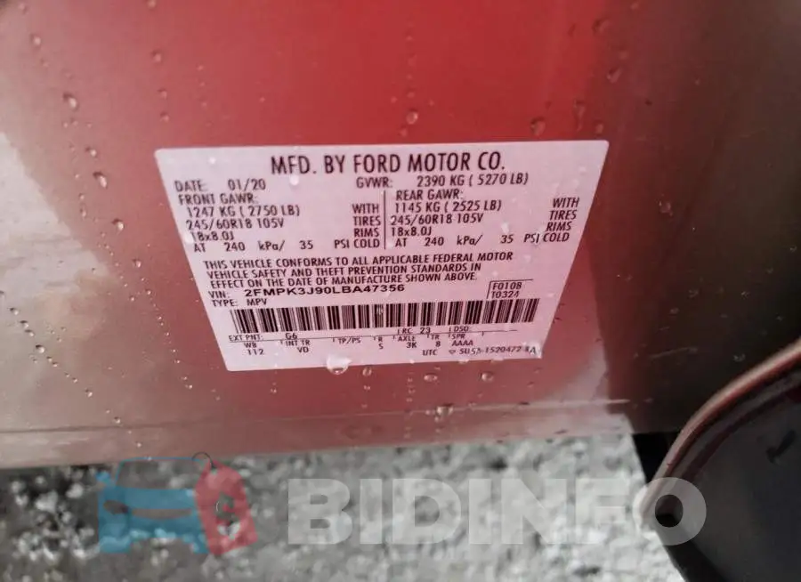 2FMPK3J90LBA47356 Photo# 12