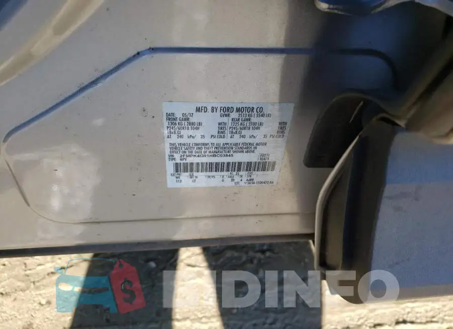 2FMPK4G91HBC03845 Photo# 13