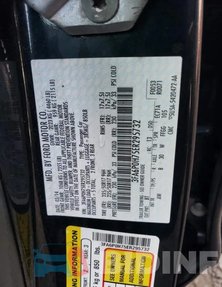 3FA6P0H75ER295732 Photo# 12