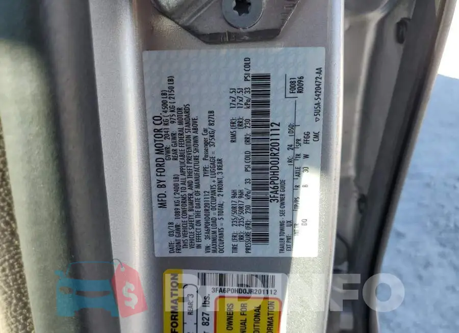 3FA6P0HD0JR201112 Photo# 13