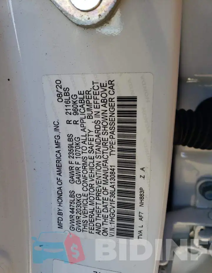 1HGCV1F36LA130841 Photo# 12