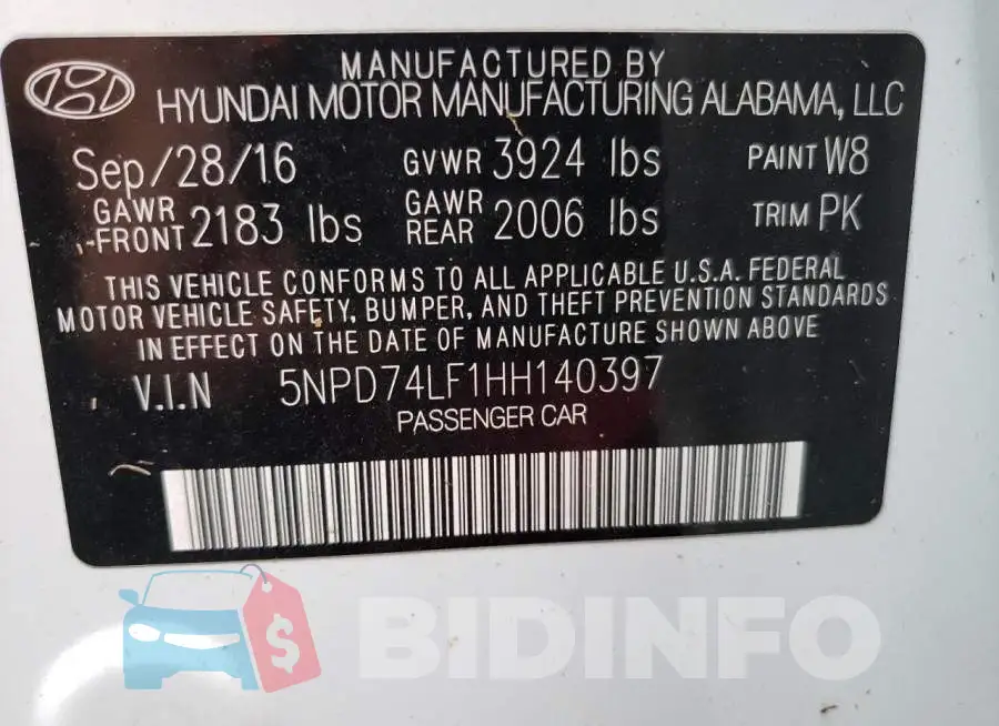 5NPD74LF1HH140397 Photo# 10
