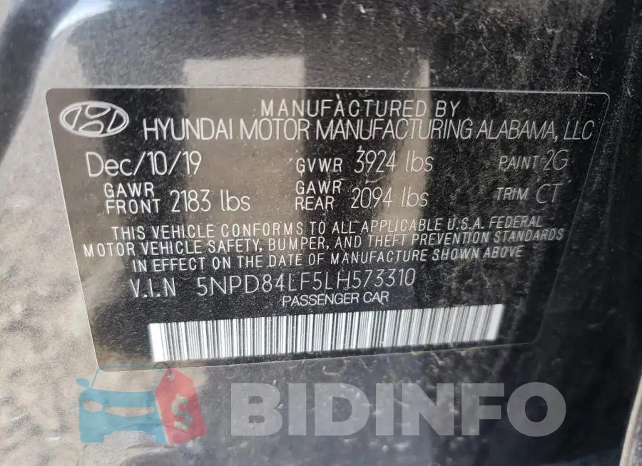 5NPD84LF5LH573310 Photo# 10