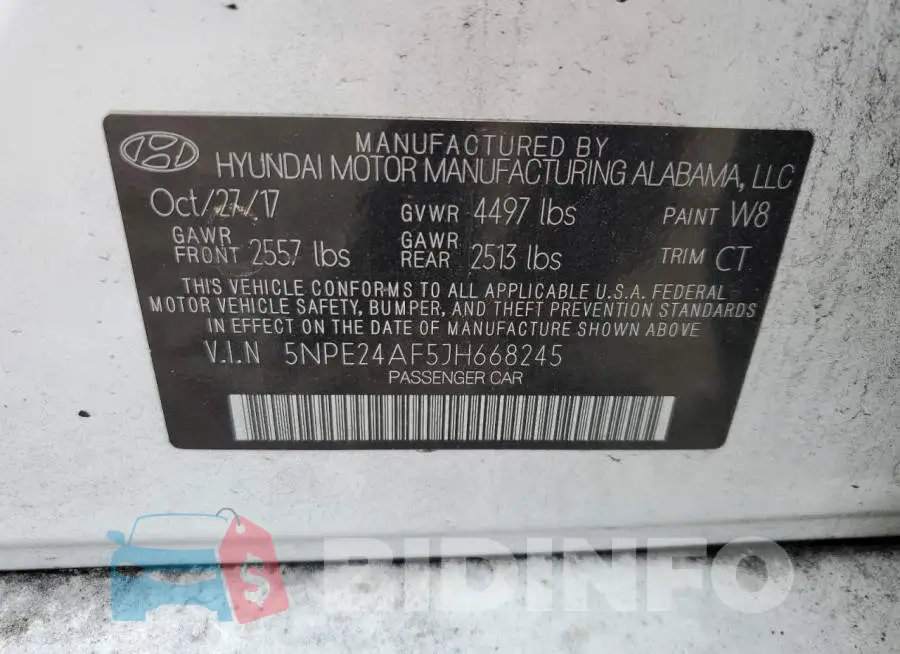 5NPE24AF5JH668245 Photo# 12