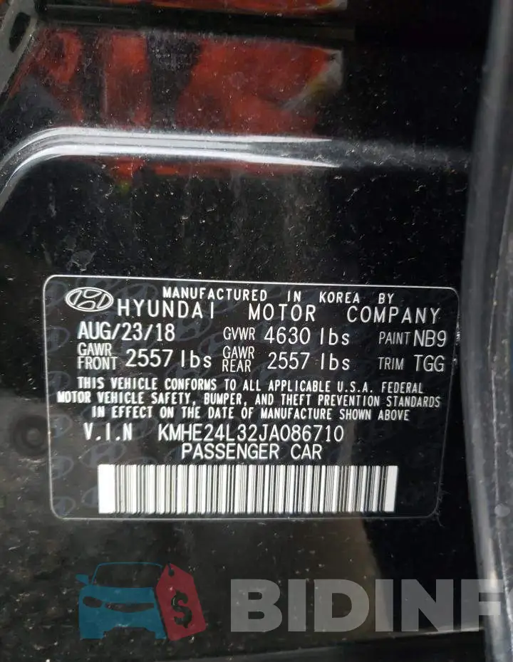 KMHE24L32JA086710 Photo# 12