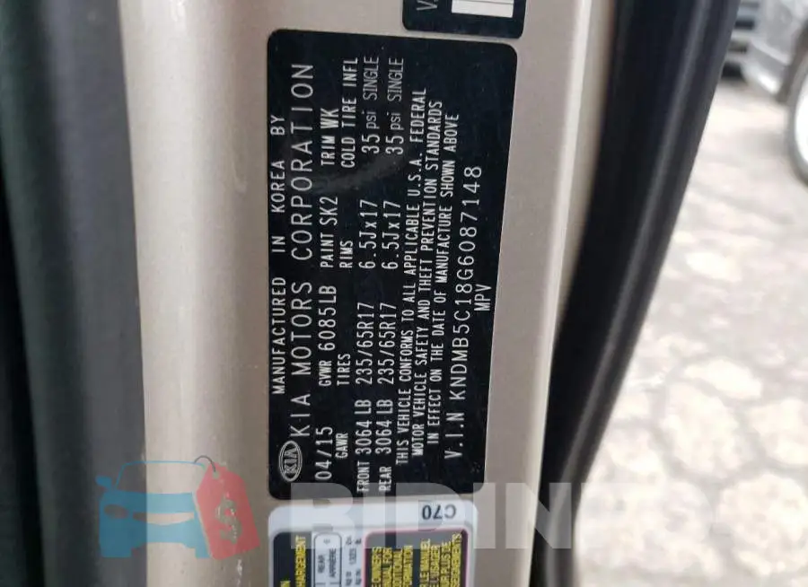 KNDMB5C18G6087148 Photo# 13