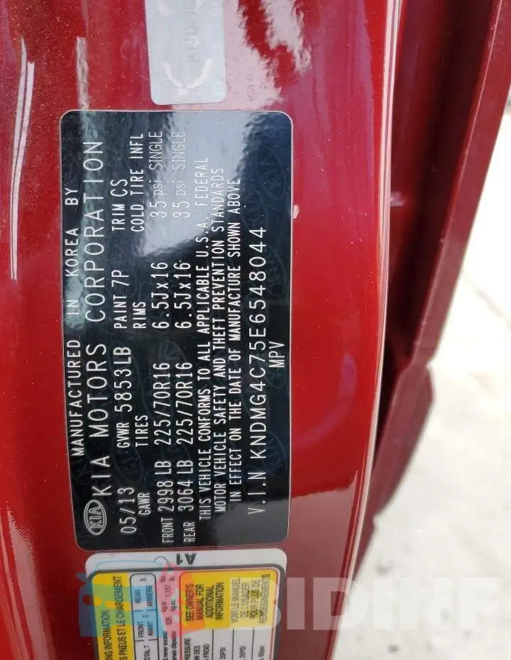 KNDMG4C75E6548044 Photo# 14