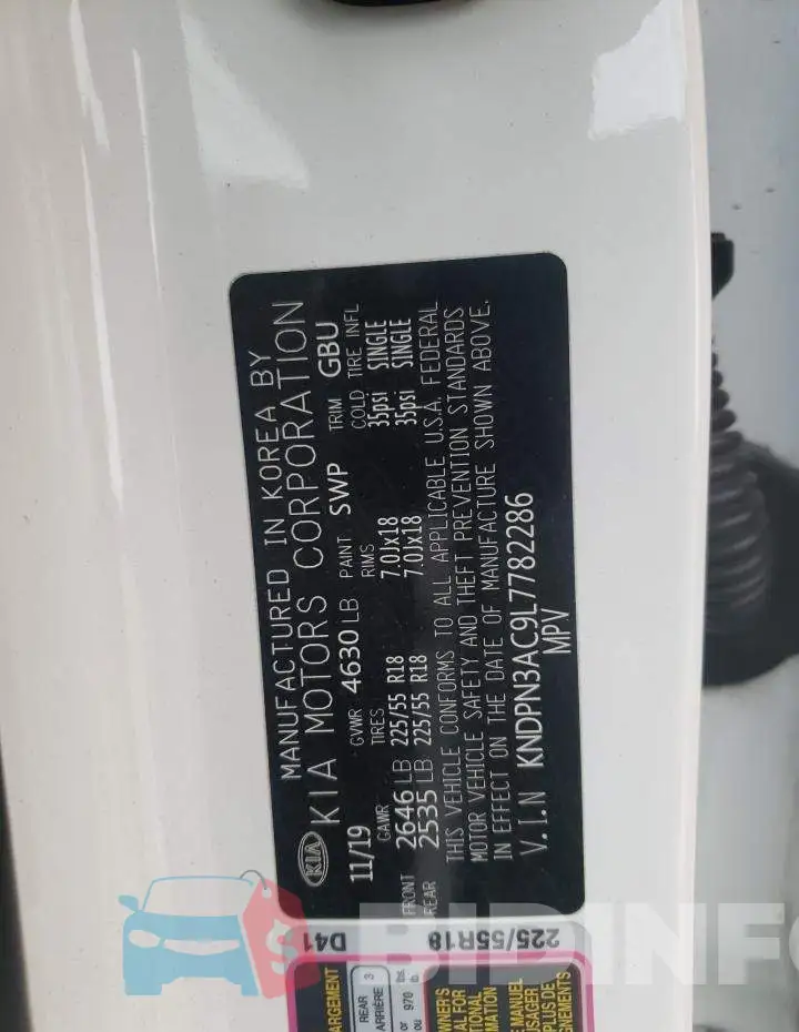 KNDPN3AC9L7782286 Photo# 12